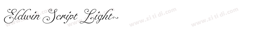 Eldwin Script Light字体转换